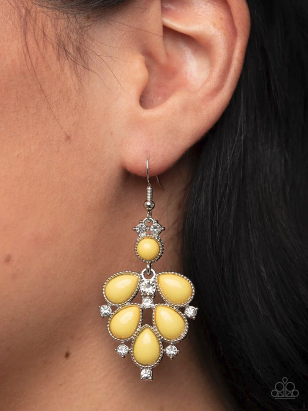 Paparazzi Jewelry - Transcendental Teardrops - Yellow Earrings - Vintage